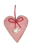 Новогоднее украшение Rice Large Heart Raffia Christmas, 30 см — фото 1