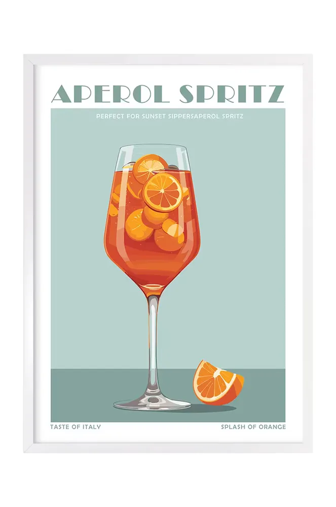 Постер home & lifestyle dekoracja cienna Sunset with Aperol 50 70 см