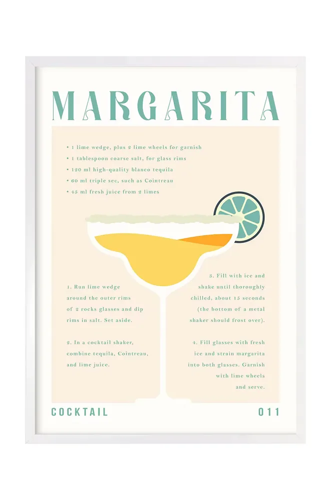 Постер home & lifestyle dekoracja cienna Margarita Recipy 50 70 см