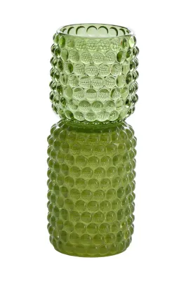 Подсвечник Light & Living Bublina, стекло, 20,5 см, зелёный