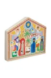 Новогоднее украшение &K Amsterdam ukladanka drewniana - szopka The Crib, дерево, 3 см — фото 2