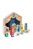 Новогоднее украшение &K Amsterdam ukladanka drewniana - szopka The Crib, дерево, 3 см — фото 3