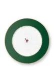 Набор десертных тарелок Pip Studio Birds Dark Green, 6 шт, фарфор, 21,5 см, разноцветная — фото 1