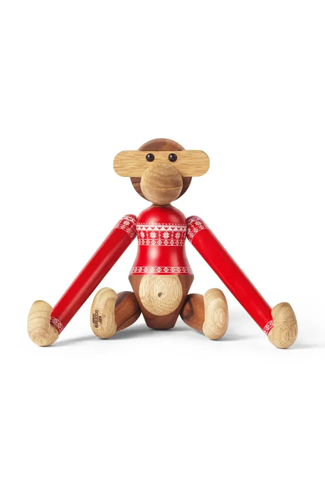 Новогоднее украшение Kay Bojesen Monkey Christmas Jumper 2024 S, 6,5 см, разноцветный