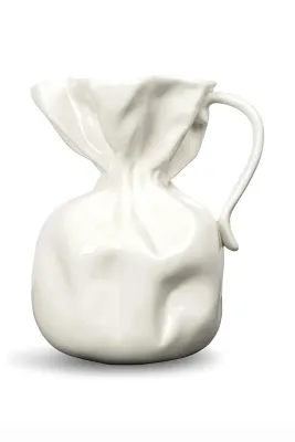 Ваза Byon Crumple White, фарфор, 26 см, белый
