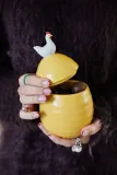 Контейнер для хранения продуктов Sagaform Ellen, стекло, жёлтый — фото 5