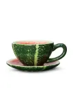Чашка с блюдцем Byon Watermelon, керамика, 250 мл, разноцветный — фото 1