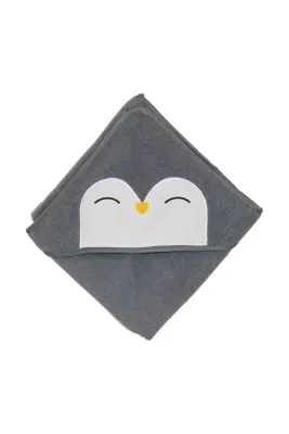Полотенце банное Aroma Home kapturem dzieciecy Downtime Penguin Hooded Towel, микрофибра, 80 80 см, разноцветный