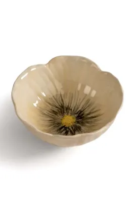 Салатник Byon Poppy, каменная керамика, 11 см, бежевый