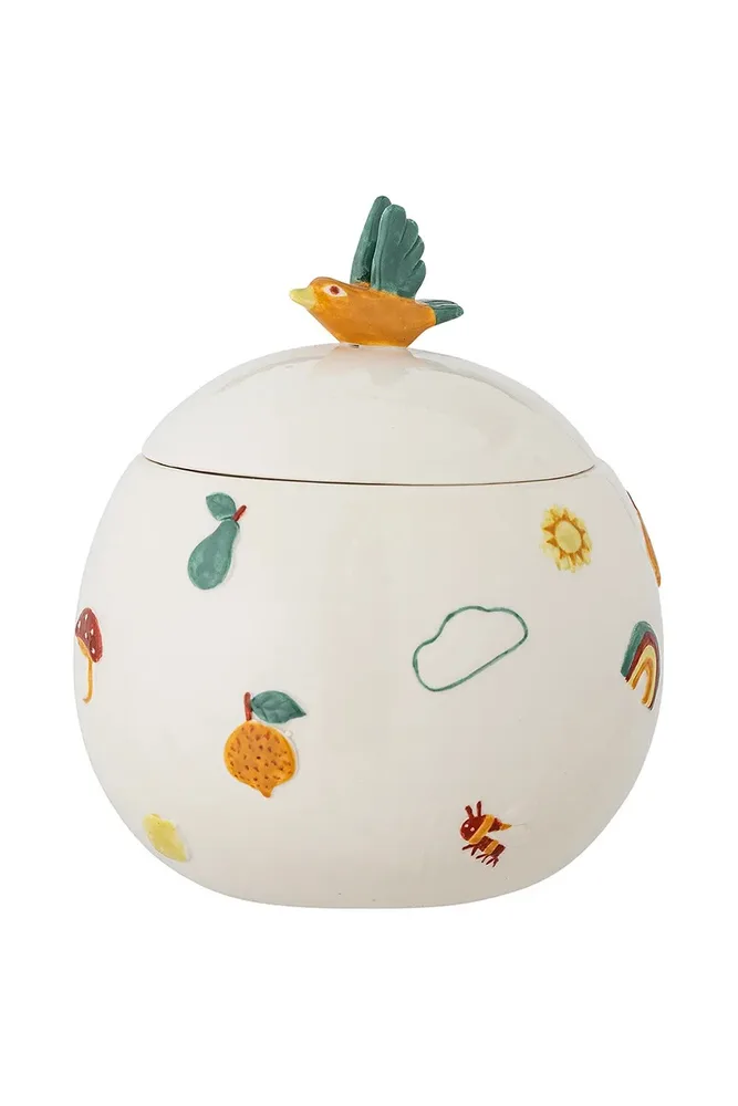 Контейнер для хранения продуктов Bloomingville Agnes, стекло, 0,6 л, белый