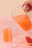Набор стаканов Zafferano, Intrecci Highball, 6 шт, 420 мл, боросиликатное стекло, белый — фото 2