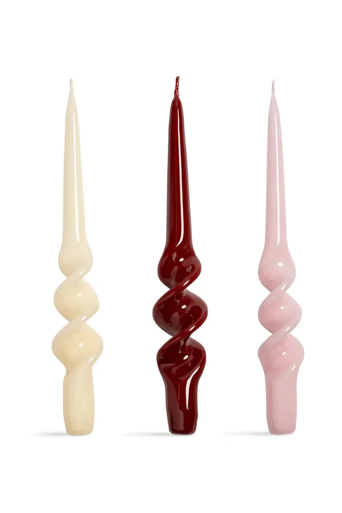 Декоративная свеча &K Amsterdam zestaw wiec alpha reds set 3-pack, воск, разноцветный