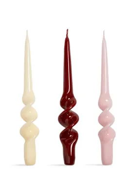 Декоративная свеча &K Amsterdam zestaw wiec alpha reds set 3-pack, воск, разноцветный