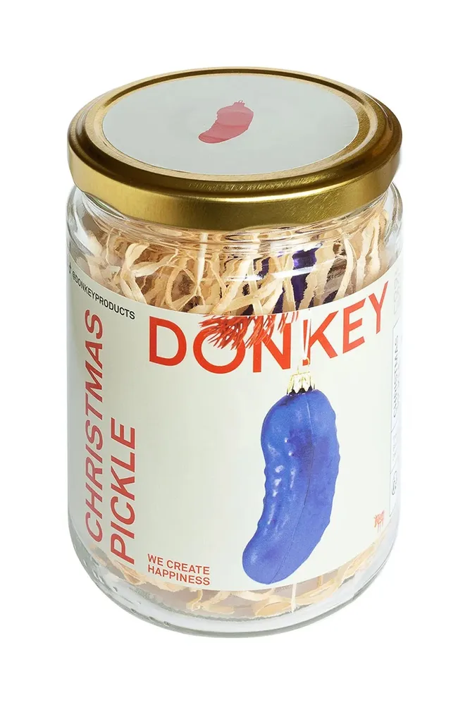 Ёлочное украшение Donkey Christmas Pickle, 11 см, синий