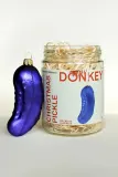 Ёлочное украшение Donkey Christmas Pickle, 11 см, синий — фото 4