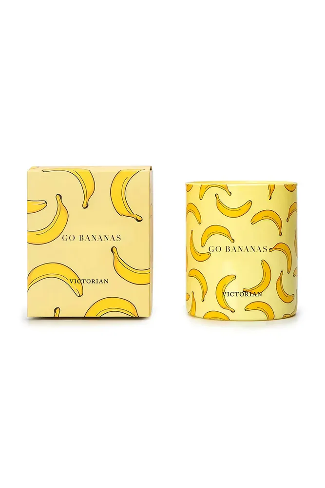Ароматическая свеча Victorian Go Bananas, соевый воск, жёлтый