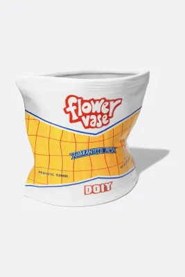 Ваза Doiy Corner Shop, Chips Bag 0, керамика, 18 см, разноцветный