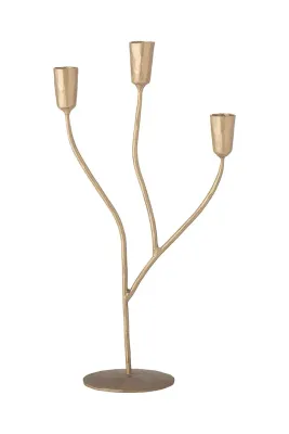 Подсвечник Bloomingville Lorine, металл, 42 см, жёлтый