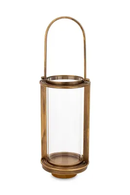 Фонарь для свечи Inne home & lifestyle, металл, 54 см, жёлтый