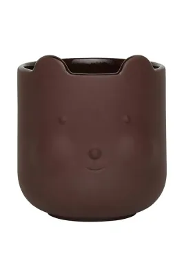 Кашпо OYOY Bear, керамика, 9 9,5 см, коричневый
