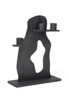Подсвечник Ferm Living Erode, алюминий, 27,4 см, чёрный