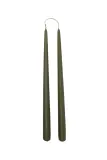 Декоративная свеча Oyoy zestaw wiec Fukai Candles L 2-pack, воск, зелёный — фото 1