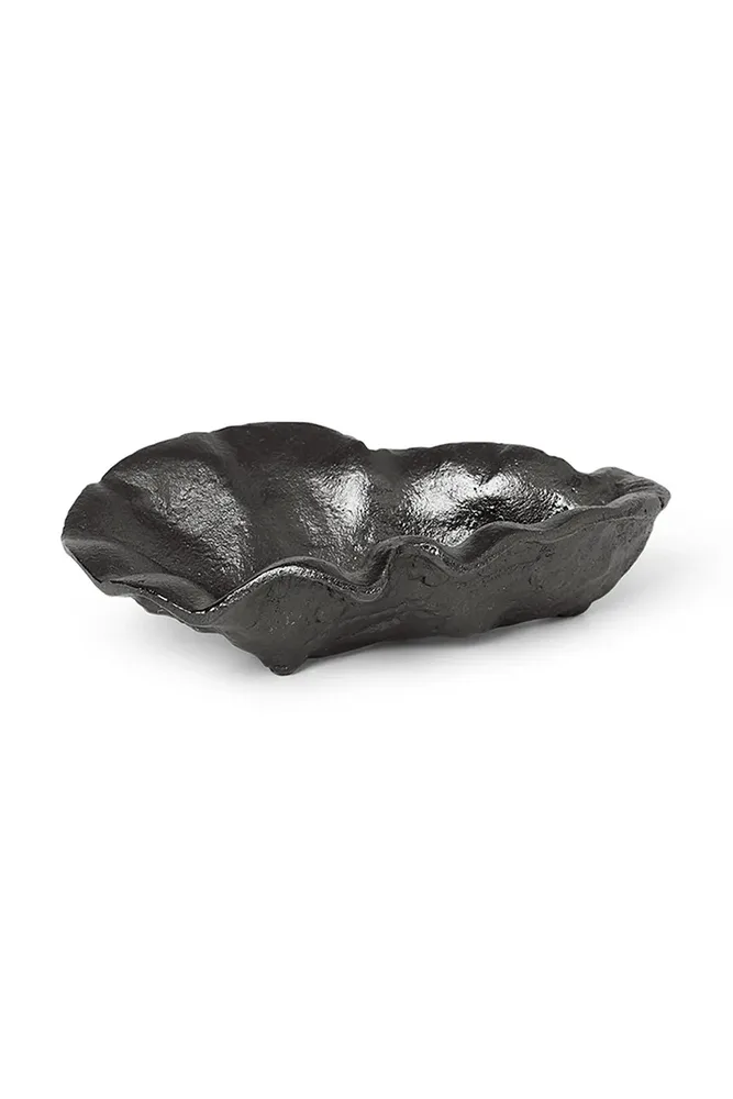 Поднос Ferm Living Oyster, латунь, 10,5 3 7 см, чёрный