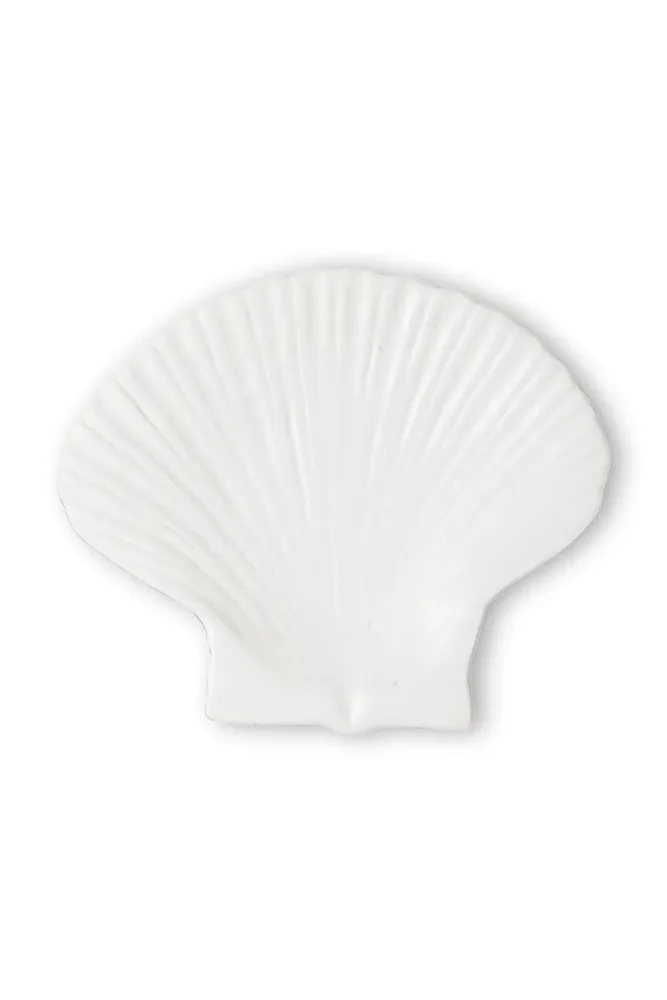 Тарелка обеденная Byon Shell S, керамика, овальная, 13 16 см, белая