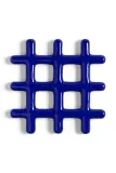 Подставка под горячее &K Amsterdam grid blue, керамика, 19 19 см, синий — фото 1