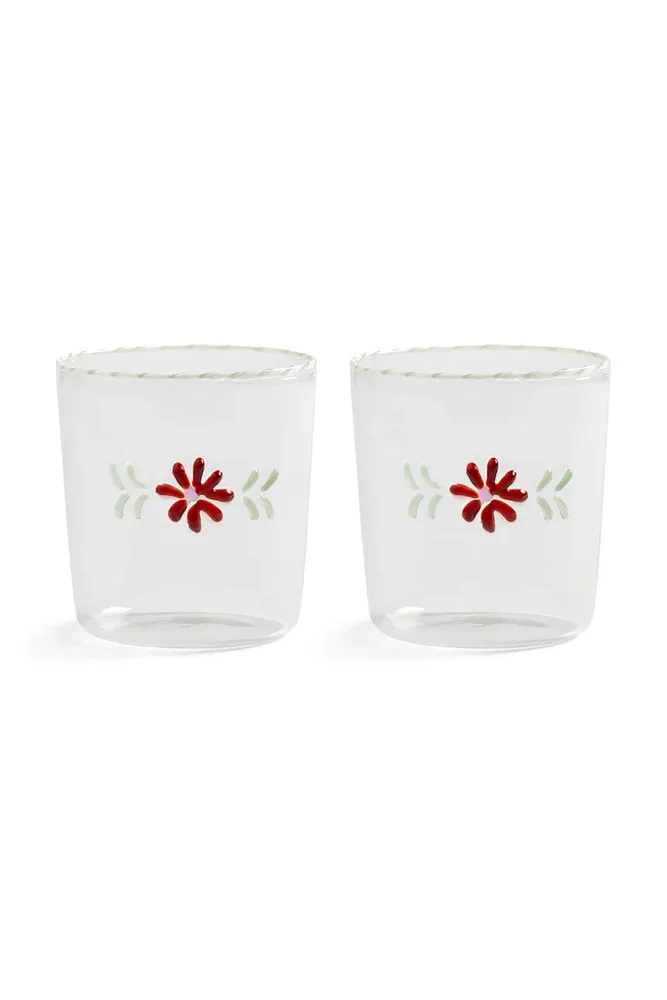 Набор стаканов &K Amsterdam, flora red, 2 шт, 300 мл, стекло