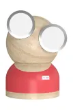 Настольная лампа Design Nest Mr Watt Goggle, дерево, LED, выс. 13,7 см, красный — фото 1