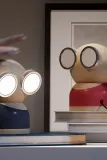 Настольная лампа Design Nest Mr Watt Goggle, дерево, LED, выс. 13,7 см, красный — фото 3