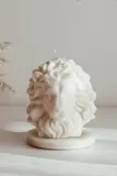 Декоративная свеча Temida dekoracyjna Lion, соевый воск, бежевый — фото 3