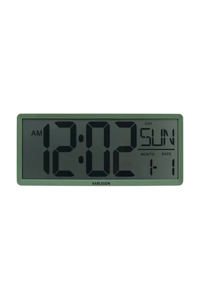 Настенные часы Karlsson Retro LCD kolor, 35 см, зелёный