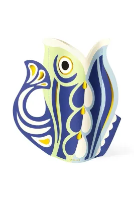 Ваза Octaevo Fish Blue 0, металл, 29 см
