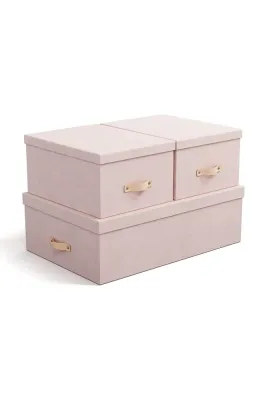 Набор коробок для хранения Bigso Box of Sweden, розовый