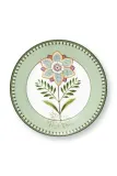 Тарелка десертная Pip Studio Plate Lily&Lotus Light, фарфор, 21,4 см, зелёная — фото 1