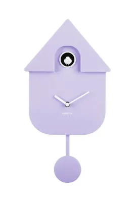 Настенные часы Karlsson Modern Cuckoo kolor, 41 см, фиолетовый