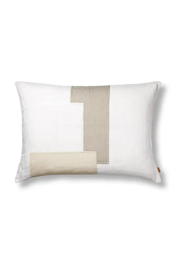 Декоративная наволочка Ferm Living Part cushion, хлопок, 80 60 см, белый