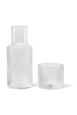 Кувшин Ferm Living, szklanka Ripple Small Carafe Set 500/, 200 мл, стекло