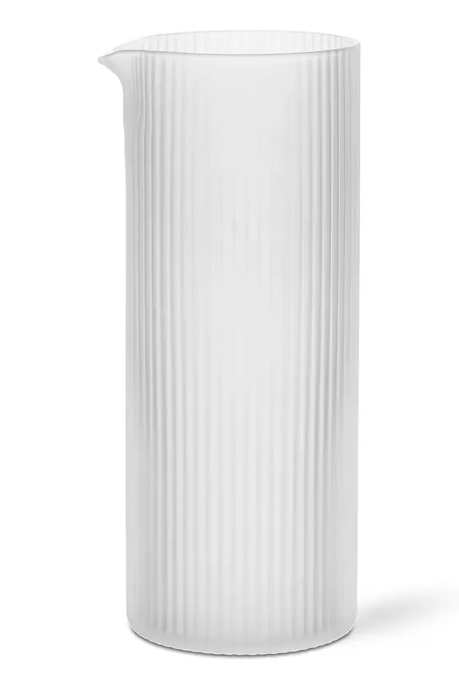 Кувшин Ferm Living, mleko Ripple Milk Jug, 400 мл, стекло, белый