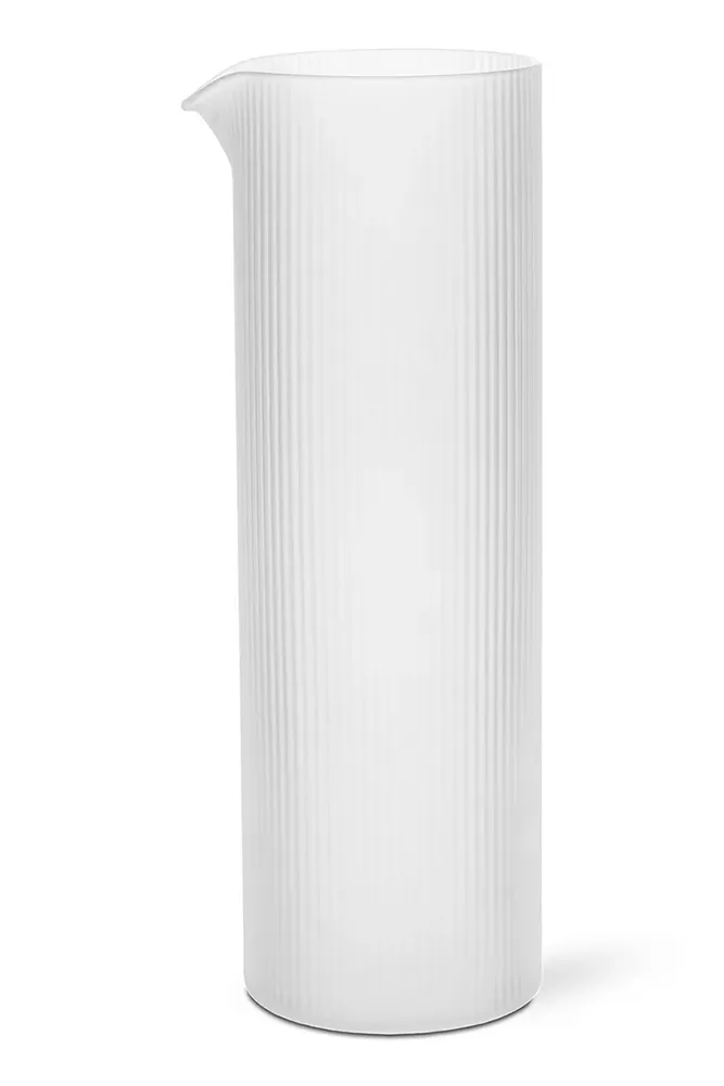 Кувшин Ferm Living, Ripple Water Jug, 1200 мл, стекло, белый