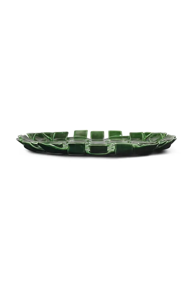 Поднос Ferm Living Plait, стекло, 30 3 см, зелёный
