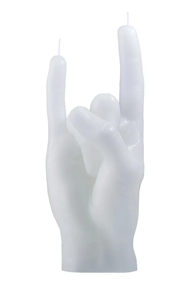 Декоративная свеча Candlehand dekoracyjna You Rock, воск, белый