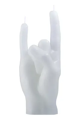 Декоративная свеча Candlehand dekoracyjna You Rock, воск, белый