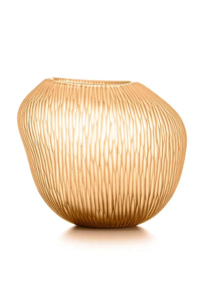 Ваза Ivv Carving, стекло, 24 см, бежевый