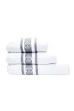 Полотенце банное Officine Monogram Monogram Linea, хлопок, 100 120 см, серый — фото 3