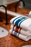 Полотенце банное Officine Monogram Monogram Linea, хлопок, 100 120 см, бирюзовый — фото 4