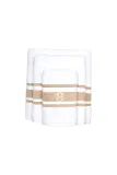 Полотенце банное Officine Monogram Monogram Linea, хлопок, 70 120 см, бежевый — фото 2