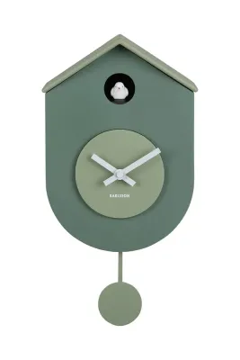 Настенные часы Karlsson wahadlowy Grato Cuckoo, 33 см, зелёный